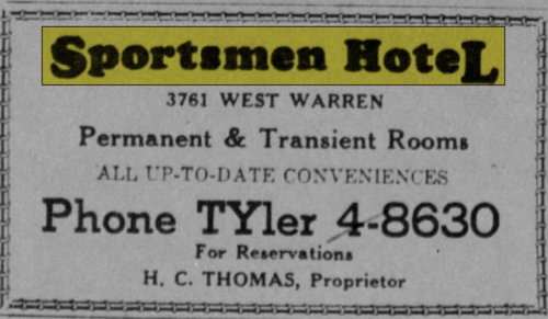 Sportsmen Motel (Sportmans Hotel, Sportsman Hotel) - Jul 28 1945 Article